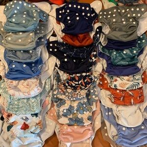 Lot of 26 Nora’s Nursery Cloth Pocket diapers